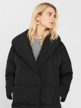 Image of Mango Short Padded Coat Black Size L12 Women