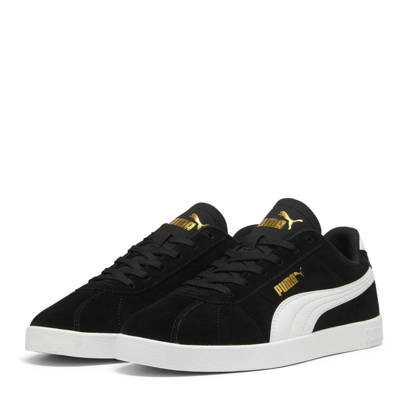 Image of Puma Mens Club Ii Trainers - Black/White Black/White W3F3W Male 6,7,8,9,10