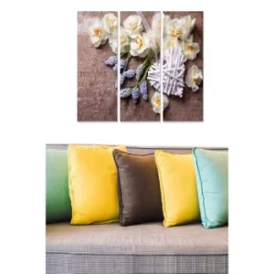 Image of MDF96091 Multicolor Decorative MDF Painting (3 Pieces)