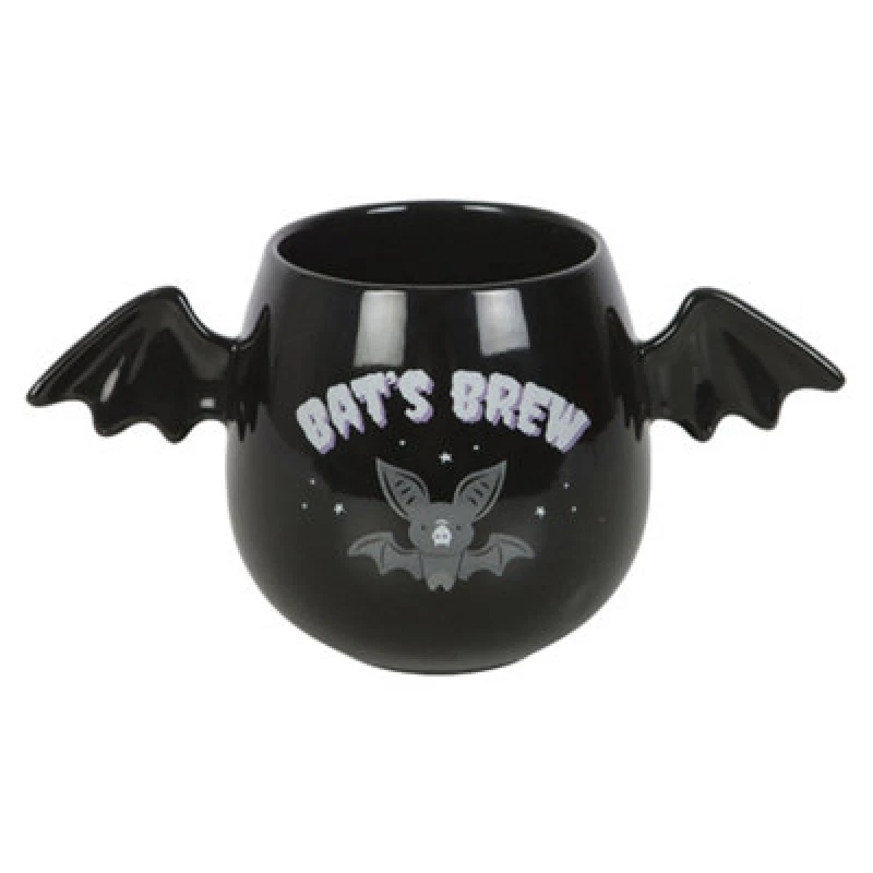 Image of Something Different Something Different Bat's Brew Bat Wings Mug in Black One Size Unisex 5063750807003
