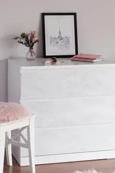 Image of D-C-Fix Sticky Back Plastic Marble Romeo White - Size: 67.5cm x 2m