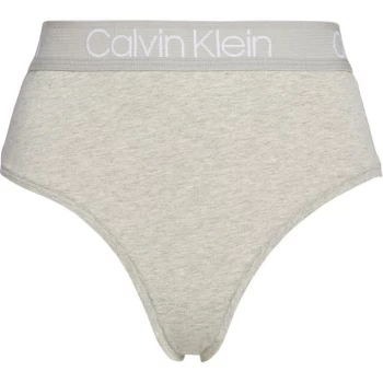Image of Calvin Klein Body High Waist Thong - Grey Heather