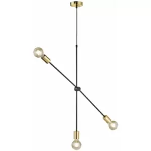 Image of Wofi - Sara Pendant Light 2 Black - Black Gold