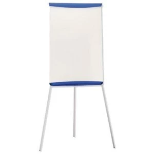 Image of 5 Star Office Flipchart Easel with W670xH990mm Board W700xD82xH1900mm Blue Trim