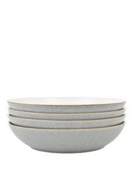 Image of Denby Elements 4 Piece Pasta Bowl Set - Light Grey