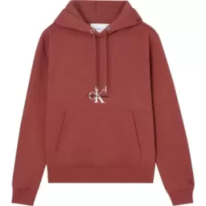 Image of Calvin Klein Jeans Monogram Logo Hoodie - Red