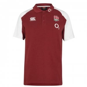 Image of Canterbury England Rugby Polo Mens - Chili Pepper Ma