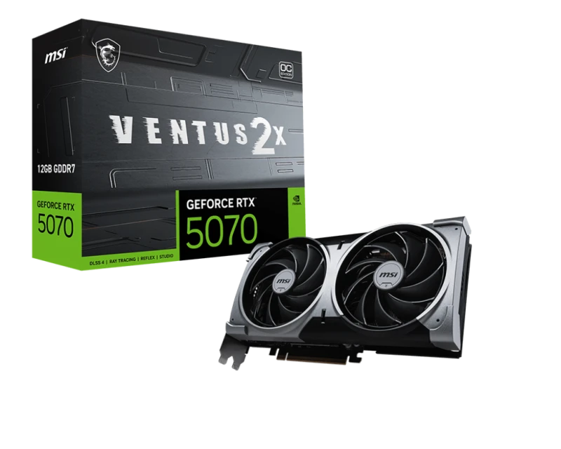 Image of MSI GeForce RTX 5070 12GB VENTUS 2X OC GDDR7 Graphics Card