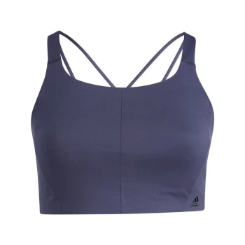 Image of adidas CoreFlow Medium-Support Bra (Plus Size) Womens - Blue