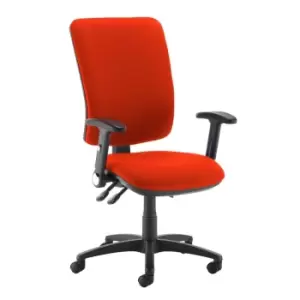 Image of Dams MTO Senza Extra High Back Operator Chair with Folding Arms - Lombok Green