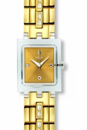 Image of Ladies Swatch White Barrette Watch SUBK151G