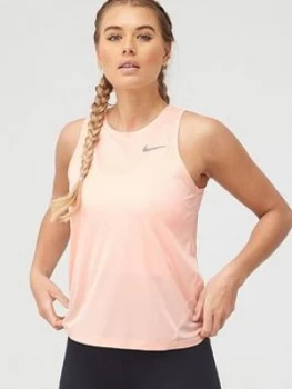 Image of Nike Running Miler Tank Top - Washed Coral , Washed Coral Size M Women