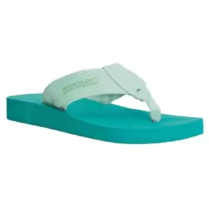 Image of Regatta Lady Catarina Wedge Flip Flop - Blue