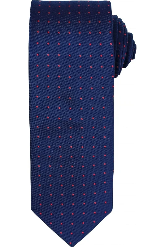 Image of Premier Premier Men Micro Dot Pattern Formal Work Tie in Navy Navy One Size Male 5057080770564