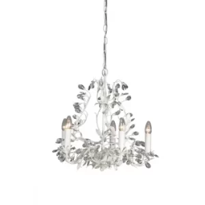 Image of Michelan 5 Light Multi Arm Chandeliers White Frosted