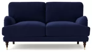 Image of Swoon Charlbury Velvet 2 Seater Sofa - Ink Blue