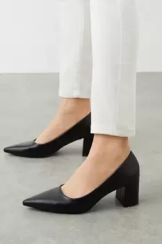 Image of Dawn Block Heel Court Shoes