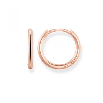 Image of Ladies Thomas Sabo Rose Gold Plated Sterling Silver Glam & Soul Small Hinged Hoop Earrings