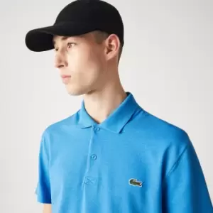 Image of Mens Lacoste Regular Fit Stretch Organic Cotton Polo Size 4 - M Blue