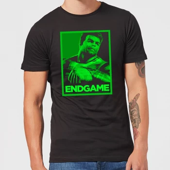 Image of Avengers Endgame Hulk Poster Mens T-Shirt - Black - 4XL - Black