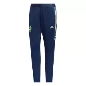 Image of adidas Sweden Condivo 21 Training Tracksuit Bottoms Women - Team Navy / Easy Yellow