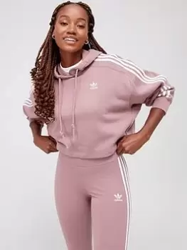 Image of adidas Originals Short Hoodie - Light Red, Light Red, Size 8, Women