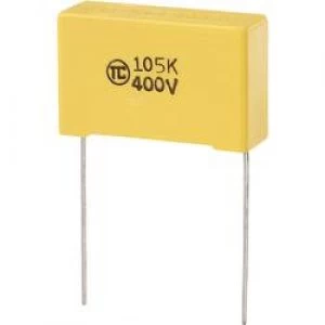 Image of MKS thin film capacitor Radial lead 1 uF 400 Vdc 5 27.5mm L x W x H 32 x 11 x 20 mm