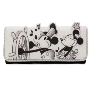 Image of Loungefly Disney Steamboat Willie Music Cruise Flap Wallet