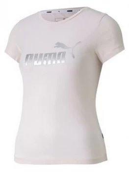 Image of Puma Girls Essential T-Shirt - Pink