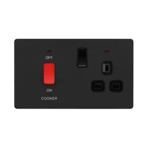 Image of BG Evolve Pearl White 45A Rectangular Switch Double Pole With LED Power Indicator - PCDCL72W