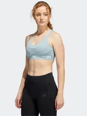 Image of adidas Fastimpact Luxe Run High-support Bra, Grey, Size L, Women