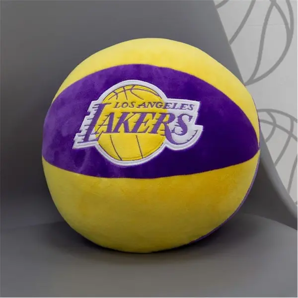 Image of NBA NBA Los Angeles Lakers Shaped Basketball Cushion Cushions One Size Yellow 39941313000