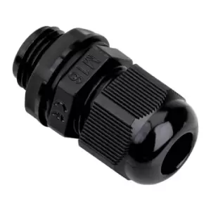 Image of HellermannTyton NGM16-BLK M16 Cable Gland 5-10mm Black (Pack 10)