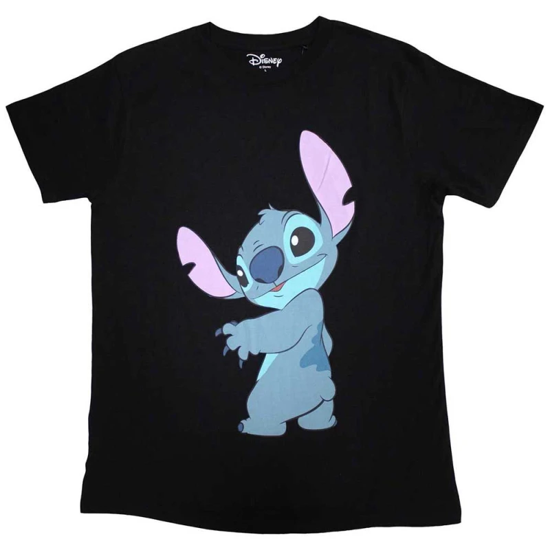 Image of Disney Lilo & Stitch Turn T Shirt Black unisex
