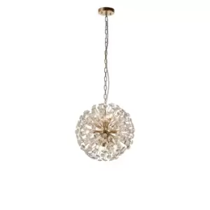 Image of Salisbury Ceiling Pendant 40cm Sphere 9 Light G9 French Gold, Crystal