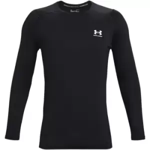 Image of Under Armour Fitted Long Sleeve T Shirt Mens - Black