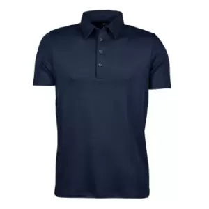 Image of Tee Jays Mens Pima Short Sleeve Cotton Polo Shirt (M) (Navy Blue)