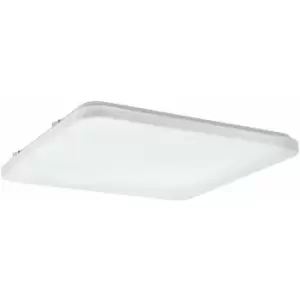 Image of Wall Flush Ceiling Light White Shade White Plastic With Crystal Effect LED 49.5W