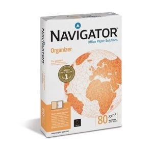 Image of Navigator A4 Organizer Paper 80gsm Punched 2 Holes Pack of 500 Sheets