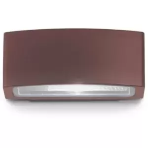 Image of Ideal Lux Andromeda - 1 Light Outdoor Wall Light Coffee IP55, E27