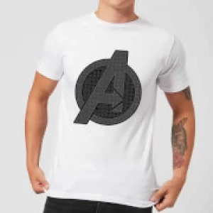 Image of Avengers Endgame Iconic Logo Mens T-Shirt - White - S