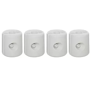 Image of Outsunny Tent Weight Base, 4pcs Plastic Anchor Weights-White