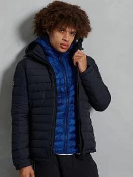 Image of Superdry Hooded Fuji Jacket - Navy, Size XS, Men