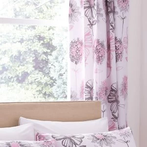 Image of Catherine Lansfield Banbury Floral Eyelet Curtains
