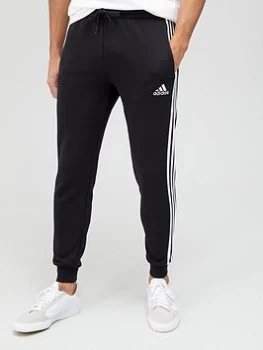Image of adidas 3-Stripe Fleece Pants - Black, Size XS, Men