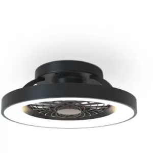 Image of Ceiling lamp Tibet fan white Black 1 bulb 18.5cm