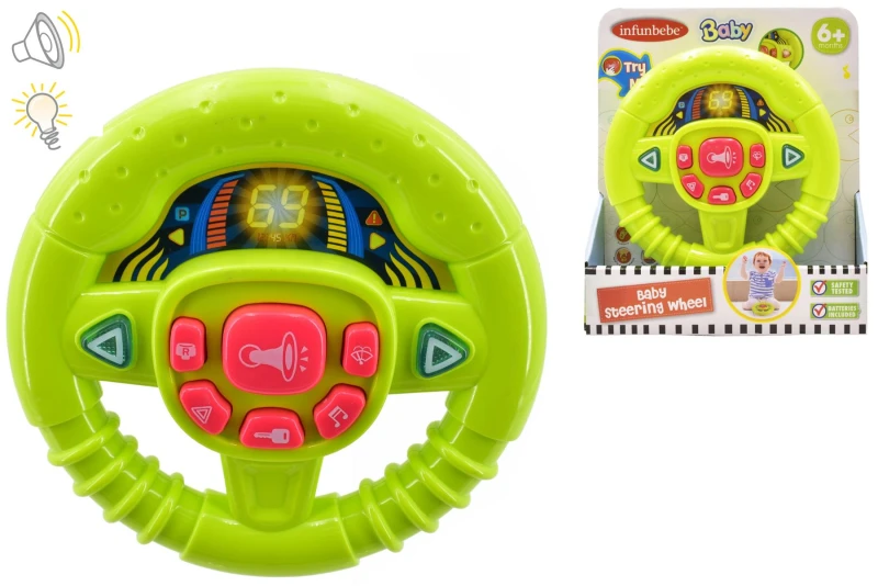 Image of Infunbebe Baby's First Steering Wheel Green