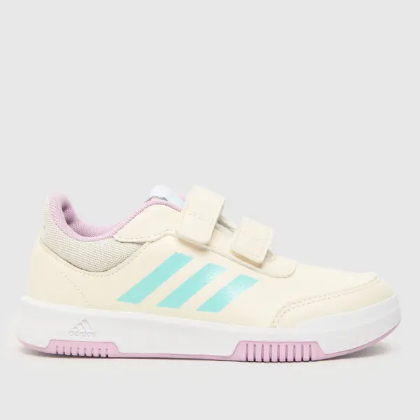 Image of adidas white multi tensaur sport 2.0 Girls Junior trainers