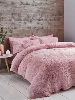 Image of Catherine Lansfield Cuddly Faux Fur Duvet Cover Set
