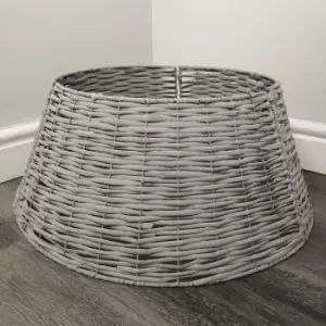 Image of 48/70cm Samuel Alexander KD Willow Christmas Tree Skirt Wicker Rattan- Large Light Grey